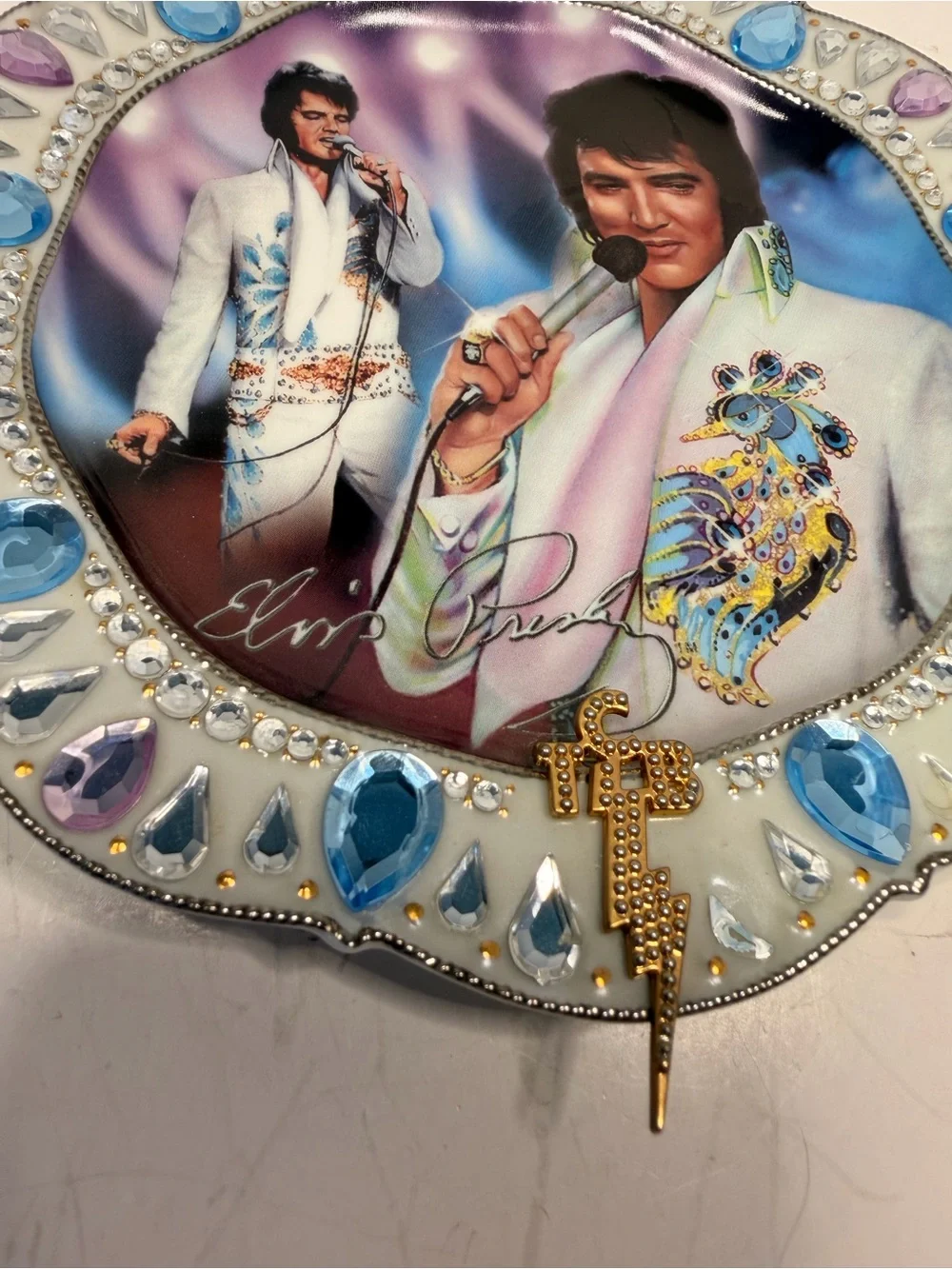Bradford Exchange Jewel of Vegas Forever The King Elvis Presley Collector Plate